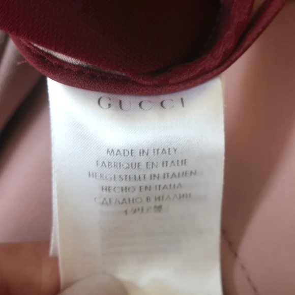 Gucci Mock Neck Sleeveless Buttoned Mini Dress Dusty Pink Crepe Size 46 - Picture 7 of 9